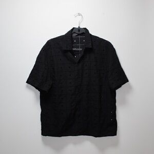 H&M Black Textured Shirt